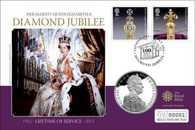 The Diamond Jubilee UK £5 Coin Cover