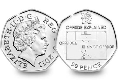 United Kingdom Silver Football 50p