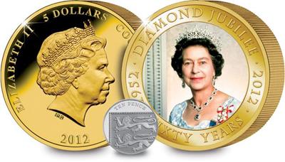 The 2012 Diamond Jubilee 65mm Coin