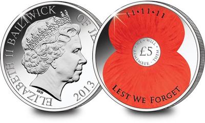 The 2013 £5 Poppy Coin