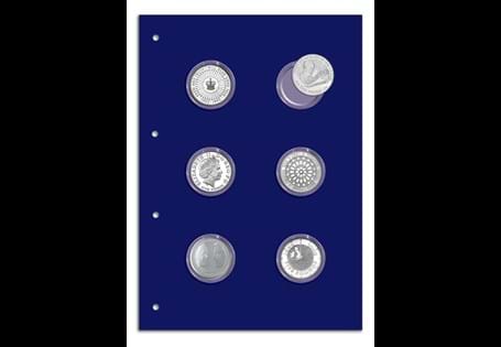 A Change Checker Collector's page with push-fit system to display 6 x crown sized coins.