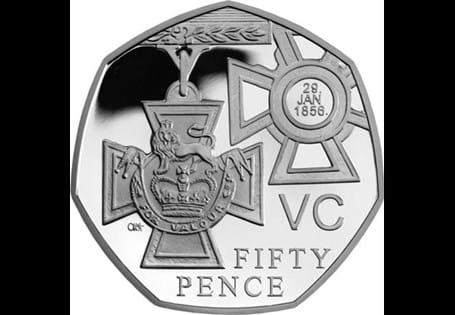 Issued in 2006 to commemorate the 150th anniversary of the Victoria Cross. The reverse design features a Victoria Cross medal.