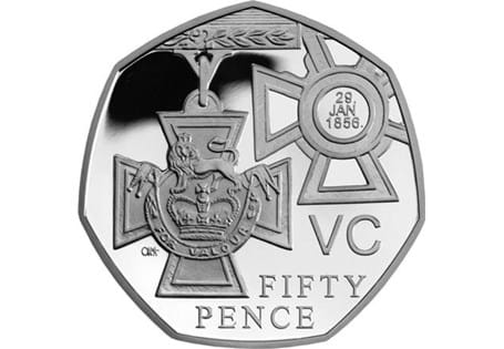 Issued in 2006 to commemorate the 150th anniversary of the Victoria Cross. The reverse design features a Victoria Cross medal.
