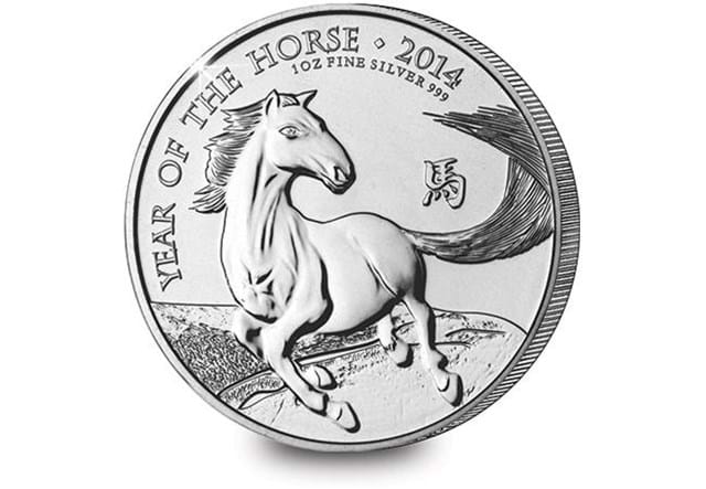 UK 2014 £2 Year of the Horse 1oz Silver Coin (1)