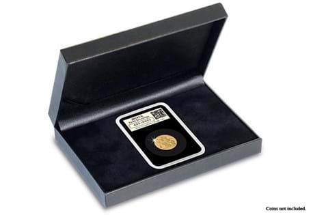 A Leatherette Presentation Case for storage and display of one DateStamp™ Tamper-Proof Capsule.