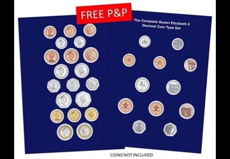 Collect every reverse design for the 5 denominations which aren't on Change Checker, and every QEII portrait for each denomination with the Change Checker Decimal Collector Page Pair