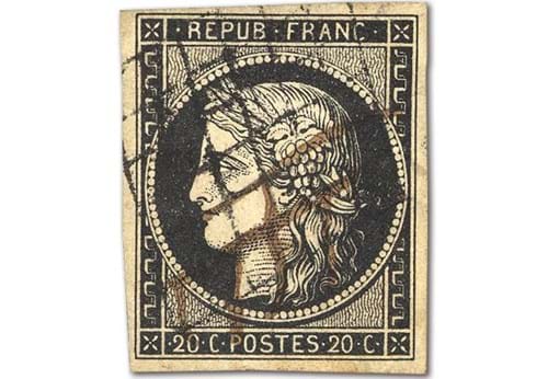 First Ever French Postage Stamp