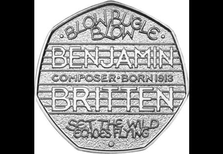 This 50p was issued in 2013 to commemorate the birth of Benjamin Britten. Available now with FREE P&P!