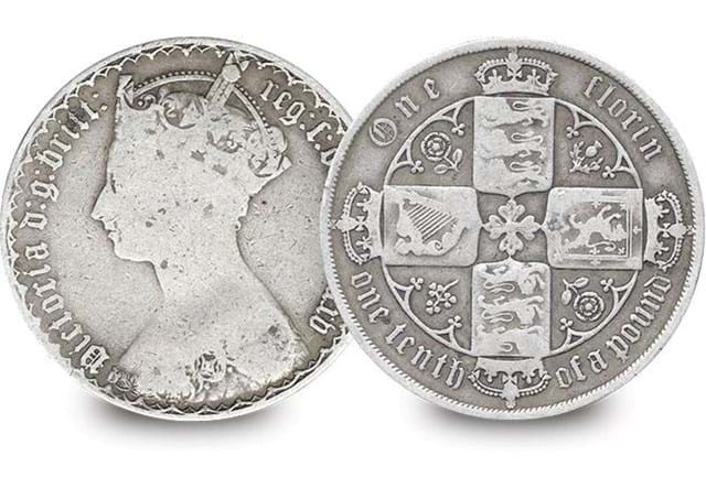 327A Queen Victoria Gothic Florin