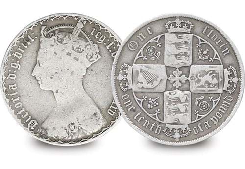 327A Queen Victoria Gothic Florin