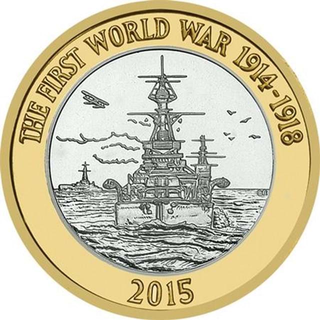 UK 2015 £2 Royal Navy
