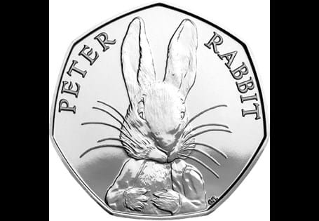 This is the highly anticipated Peter Rabbit 50p. The second coin in the Beatrix Potter 5 coin series to be released in 2016.