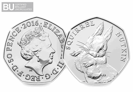 This Brilliant Uncirculated 50p was released as part of a set paying tribute to the work of Beatrix Potter.
