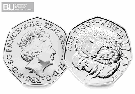 This Brilliant Uncirculated 50p was released as part of a set paying tribute to the work of Beatrix Potter.