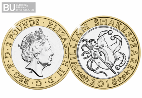 This Brilliant Uncirculated 50p was released as part of a set paying tribute to the work of William Shakespeare.
