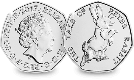 Beatrix Potter 2017 Peter Rabbit 50p