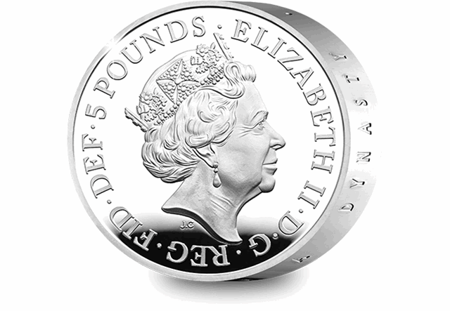 UK 2017 House of Windsor Silver Piedfort Coin Obverse