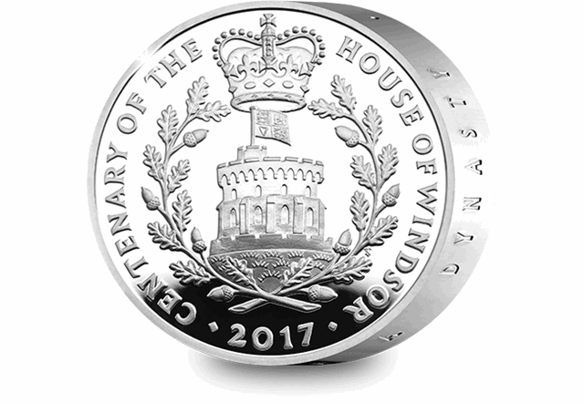 UK 2017 House of Windsor Silver Piedfort Coin Reverse
