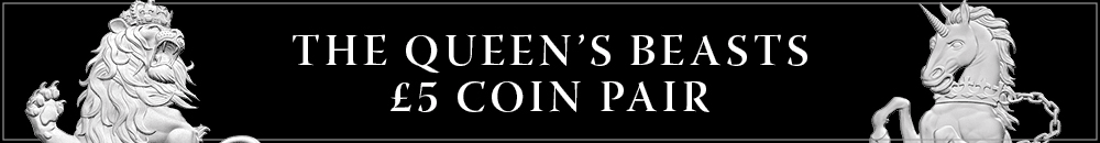 Queen's Beasts 5 Pound Coin Pair Banner