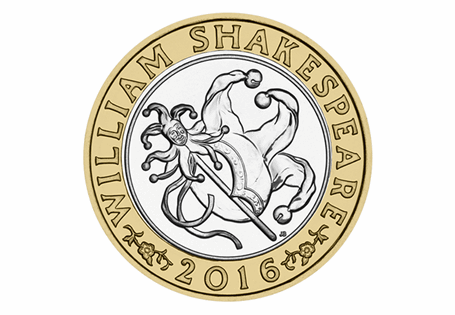 This £2 was released into circulation in 2016 and pays tribute to the work of William Shakespeare. This coin features the design by John Bergdahl representing Shakespeare's Comedies.