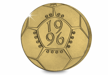 Issued to celebrate the 1996 Football World Cup in England. Reverse features a unique concave design in the pattern of a football with the date.