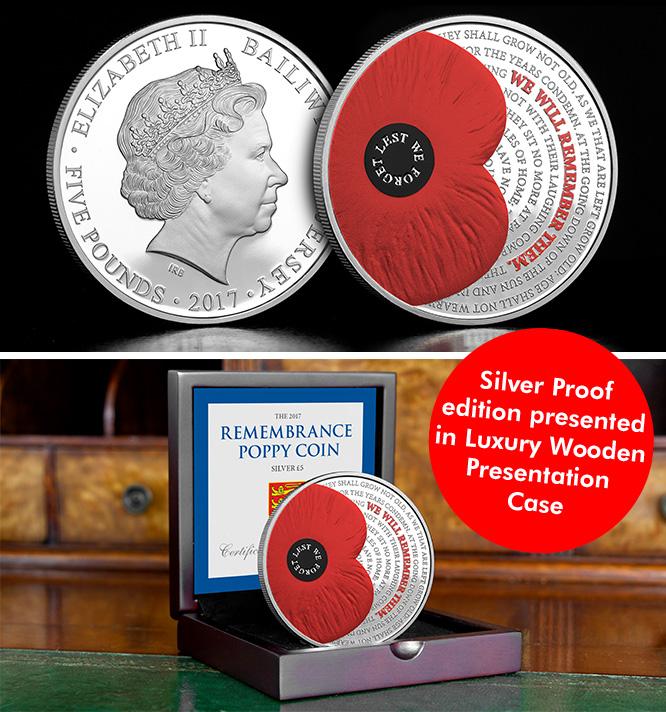 RBL 2017 Silver Proof Poppy Coin with packaging