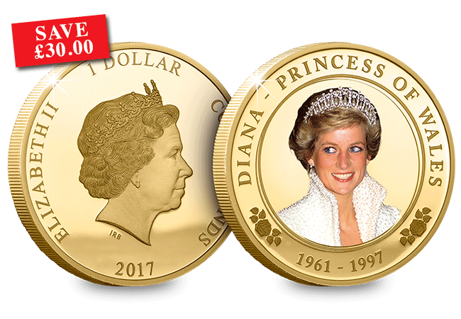 The Princess Diana 20th Anniversary 24-Carat Gold-Plated Coin 
