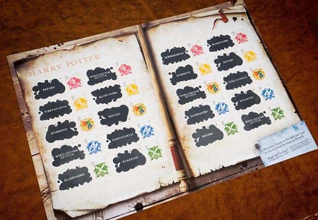 Harry Potter Heat Sensitive Stamps On Desk