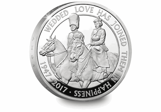 The Platinum Wedding UK £5 Silver Proof Coin Reverse