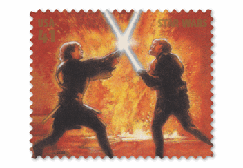 Star Wars Stamp Sheet Anakin Obi Wan