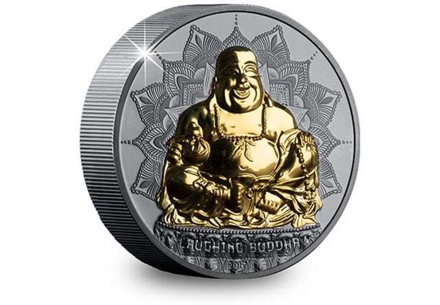 Laughing Buddha Silver 2oz Coin Reverse