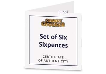 Set of Six Sixpences Certificate