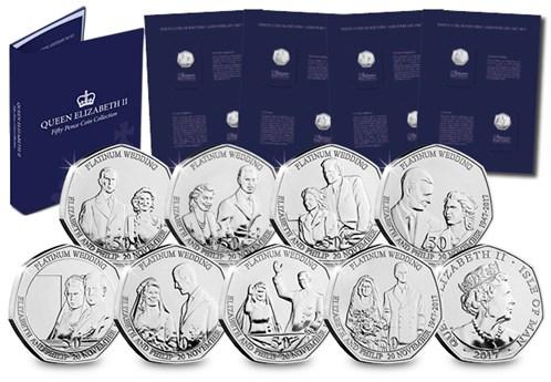 Platinum Wedding 50p Coin Collection