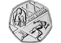 To celebrate Glasgow holding the 2014 Commonwealth Games, the Royal Mint issued an official XX Commonwealth Games 50p coin.