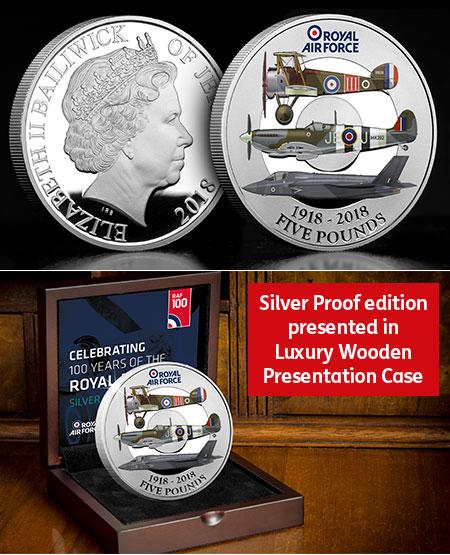 RAF Centenary Five Pound Silver Proof Coin