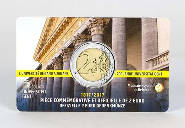 Belguim-2017-University-of-Ghent-2-Euro-Coin-in-Pack-Back