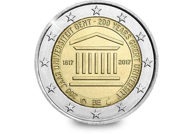 Belguim-2017-University-of-Ghent-2-Euro-Coin-Reverse