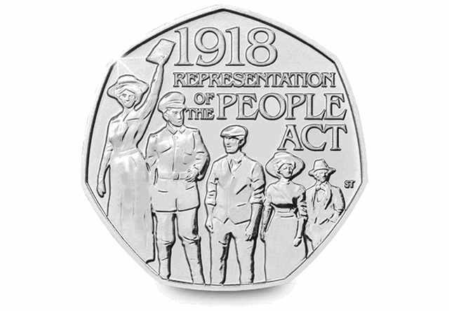 2018 UK Representation of the People Act 50p BU Reverse