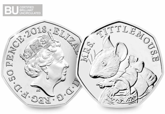 2018-Beatrix-Potter-50p-Coins-Brilliant-Uncirculated-Mrs-Tittlemouse-Obverse-Reverse-Logo