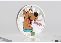 Struck from 1oz of 99.99% pure silver and vividly coloured, featuring the cowardly but loyal detective SCOOBY-DOO. Licensed by Hanna-Barbera, limited to 5000 released.