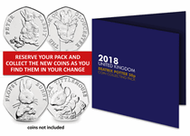 The Beatrix Potter Coin Collecting Pack has space to fit all 4 new commemorative coins that will be issued in 2018. 
