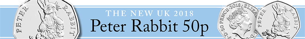 Beatrix Potter 2018 UK Cert BU 50p Peter Rabbit Banner