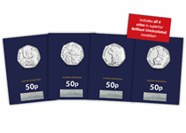 This complete set of 2017 Beatrix Potter 50p coins have been protectively encapsulated and Certified as superior Brilliant Uncirculated quality and presented in a customised collector page.