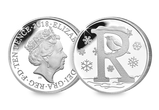 UK 'R' Silver Proof 10p Reverse and Obverse