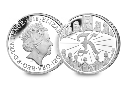 UK 'K' Silver Proof 10p Reverse and Obverse