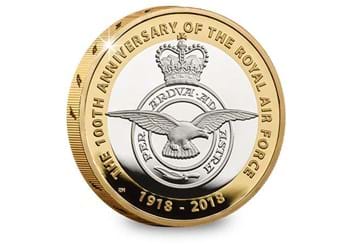 UK 2018 RAF 100Th Badge Silver Proof Two Pound Coin Reverse