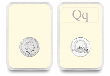 UK 'Q' Uncirculated 10p in Encapsulated Slab Obverse and Reverse