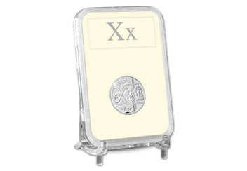 UK 'X' Uncirculated 10p in Encapsulated Slab on Stand