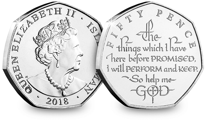 65Th Coronation Oath BU 50P Coin