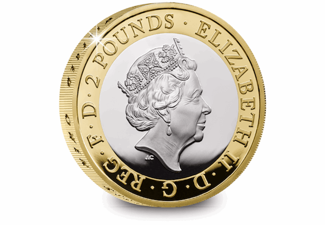 Silver Proof Armistice 2 Pound Coin Obverse